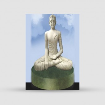 Fiber glass buddha statue